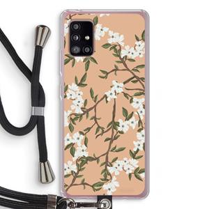 CaseCompany Blossoming spring: Samsung Galaxy A51 5G Transparant Hoesje met koord