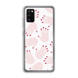 CaseCompany Hands pink: Samsung Galaxy A41 Transparant Hoesje