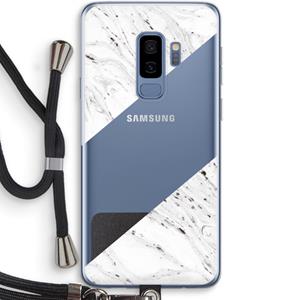 CaseCompany Biggest stripe: Samsung Galaxy S9 Plus Transparant Hoesje met koord