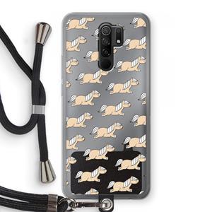 CaseCompany Ponys: Xiaomi Redmi 9 Transparant Hoesje met koord