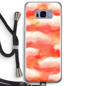 CaseCompany Lichte Wolken: Samsung Galaxy S8 Plus Transparant Hoesje met koord