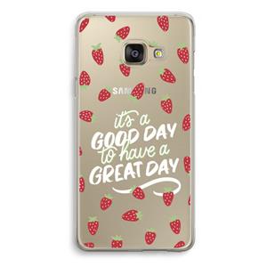 CaseCompany Don't forget to have a great day: Samsung Galaxy A3 (2016) Transparant Hoesje