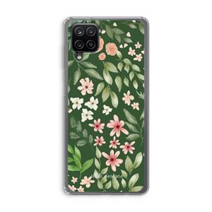 CaseCompany Botanical green sweet flower heaven: Samsung Galaxy A12 Transparant Hoesje