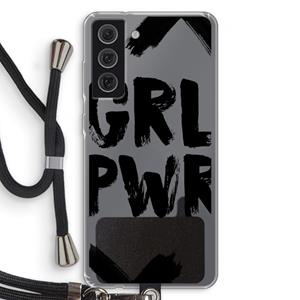 CaseCompany Girl Power #2: Samsung Galaxy S21 FE Transparant Hoesje met koord