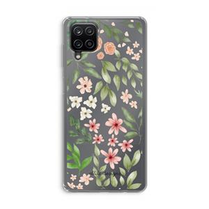 CaseCompany Botanical sweet flower heaven: Samsung Galaxy A12 Transparant Hoesje