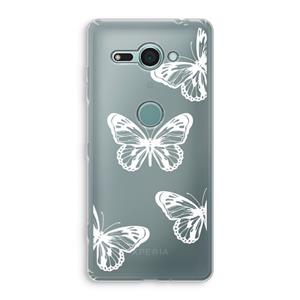 CaseCompany White butterfly: Sony Xperia XZ2 Compact Transparant Hoesje