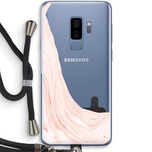 CaseCompany Peach bath: Samsung Galaxy S9 Plus Transparant Hoesje met koord