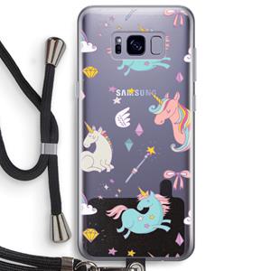 CaseCompany Fantasiewereld: Samsung Galaxy S8 Plus Transparant Hoesje met koord