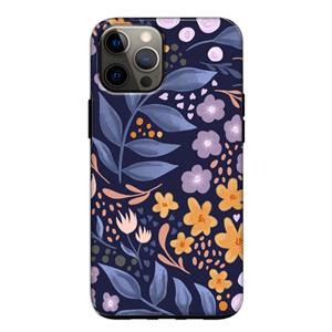 CaseCompany Flowers with blue leaves: iPhone 12 Pro Tough Case