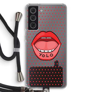 CaseCompany Yolo Denise: Samsung Galaxy S21 FE Transparant Hoesje met koord