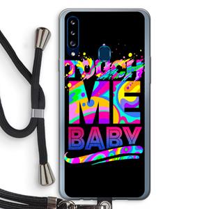 CaseCompany Touch Me: Samsung Galaxy A20s Transparant Hoesje met koord