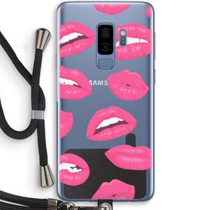 CaseCompany Bite my lip: Samsung Galaxy S9 Plus Transparant Hoesje met koord