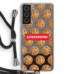 CaseCompany Koekerond: Samsung Galaxy S21 FE Transparant Hoesje met koord