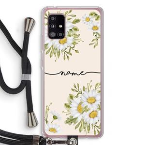 CaseCompany Daisies: Samsung Galaxy A51 5G Transparant Hoesje met koord