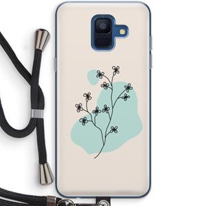 CaseCompany Love your petals: Samsung Galaxy A6 (2018) Transparant Hoesje met koord