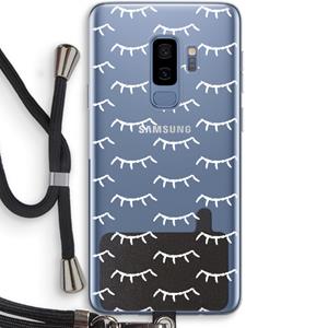 CaseCompany Wimpers: Samsung Galaxy S9 Plus Transparant Hoesje met koord