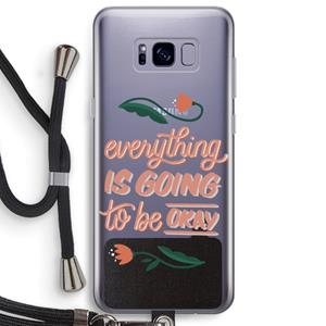 CaseCompany Optimistic flower girl: Samsung Galaxy S8 Plus Transparant Hoesje met koord