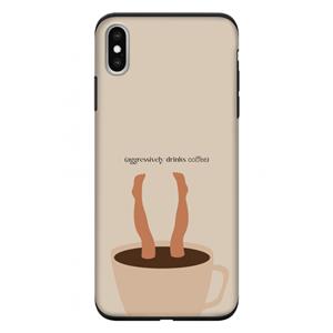 CaseCompany Aggressively drinks coffee: iPhone XS Max Tough Case