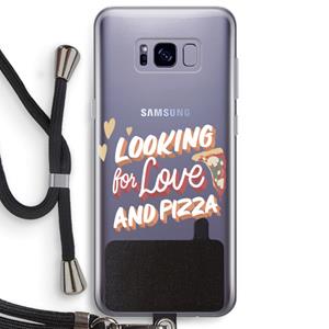 CaseCompany Pizza is the answer: Samsung Galaxy S8 Plus Transparant Hoesje met koord
