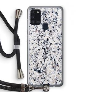 CaseCompany Gespikkelde marmer: Samsung Galaxy A21s Transparant Hoesje met koord