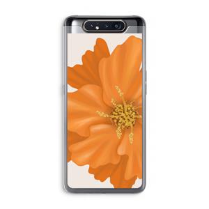 CaseCompany Orange Ellila flower: Samsung Galaxy A80 Transparant Hoesje
