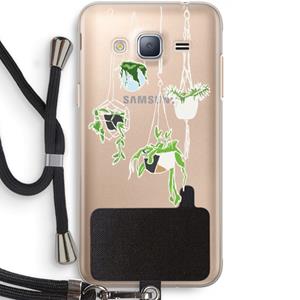CaseCompany Hang In There: Samsung Galaxy J3 (2016) Transparant Hoesje met koord