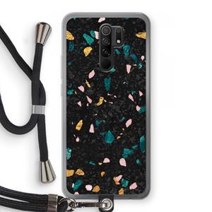 CaseCompany Terrazzo N°10: Xiaomi Redmi 9 Transparant Hoesje met koord