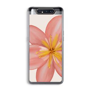 CaseCompany Pink Ellila Flower: Samsung Galaxy A80 Transparant Hoesje