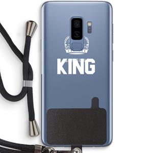 CaseCompany King zwart: Samsung Galaxy S9 Plus Transparant Hoesje met koord