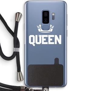 CaseCompany Queen zwart: Samsung Galaxy S9 Plus Transparant Hoesje met koord