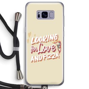 CaseCompany Pizza is the answer: Samsung Galaxy S8 Plus Transparant Hoesje met koord