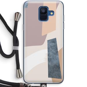 CaseCompany Luca: Samsung Galaxy A6 (2018) Transparant Hoesje met koord