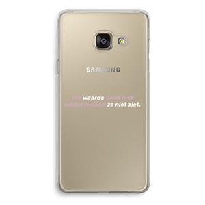 CaseCompany uw waarde daalt niet: Samsung Galaxy A3 (2016) Transparant Hoesje