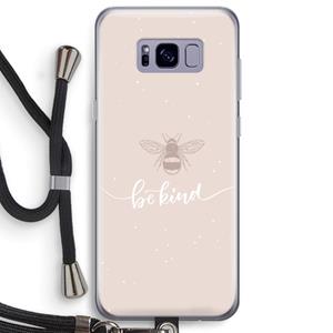 CaseCompany Be(e) kind: Samsung Galaxy S8 Plus Transparant Hoesje met koord