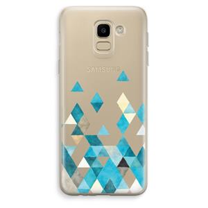 CaseCompany Gekleurde driehoekjes blauw: Samsung Galaxy J6 (2018) Transparant Hoesje