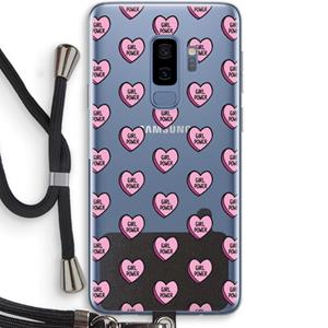 CaseCompany GIRL POWER: Samsung Galaxy S9 Plus Transparant Hoesje met koord