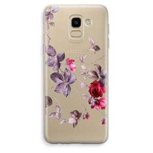 CaseCompany Mooie bloemen: Samsung Galaxy J6 (2018) Transparant Hoesje