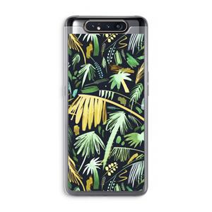 CaseCompany Tropical Palms Dark: Samsung Galaxy A80 Transparant Hoesje