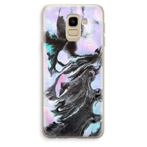 CaseCompany Pastel zwart: Samsung Galaxy J6 (2018) Transparant Hoesje