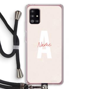 CaseCompany Strawberry Milkshake: Samsung Galaxy A51 5G Transparant Hoesje met koord