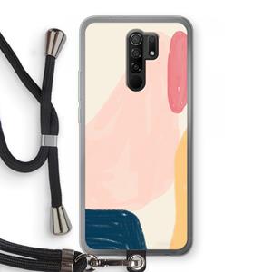 CaseCompany Saturday Flow: Xiaomi Redmi 9 Transparant Hoesje met koord