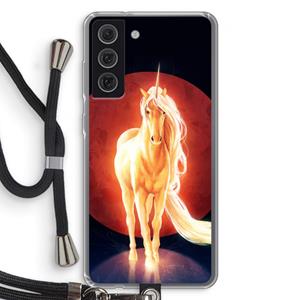 CaseCompany Last Unicorn: Samsung Galaxy S21 FE Transparant Hoesje met koord