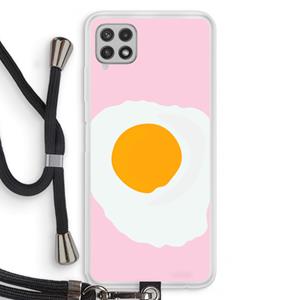 CaseCompany Sunny side up: Samsung Galaxy A22 4G Transparant Hoesje met koord