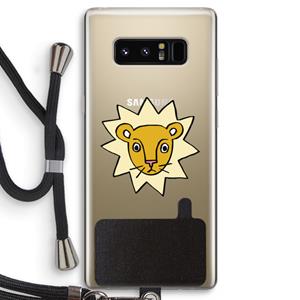 CaseCompany Kleine leeuw: Samsung Galaxy Note 8 Transparant Hoesje met koord