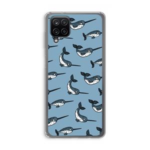 CaseCompany Narwhal: Samsung Galaxy A12 Transparant Hoesje