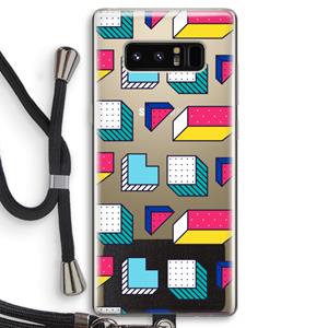 CaseCompany 8-bit N°7: Samsung Galaxy Note 8 Transparant Hoesje met koord