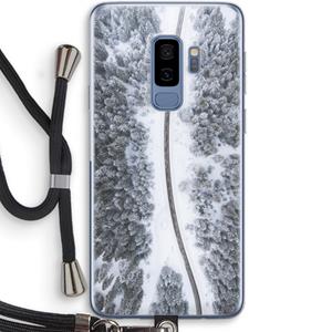 CaseCompany Snøfall: Samsung Galaxy S9 Plus Transparant Hoesje met koord