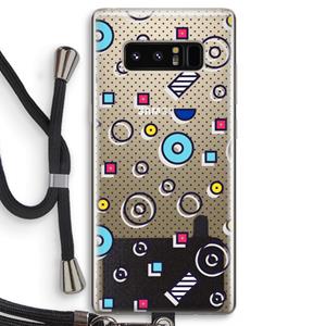 CaseCompany 8-bit N°9: Samsung Galaxy Note 8 Transparant Hoesje met koord