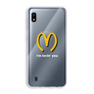 CaseCompany I'm lovin' you: Samsung Galaxy A10 Transparant Hoesje