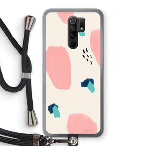 CaseCompany Monday Surprise: Xiaomi Redmi 9 Transparant Hoesje met koord